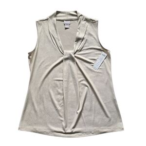 Chico's Shimmering Gold Sleeveless Blouse